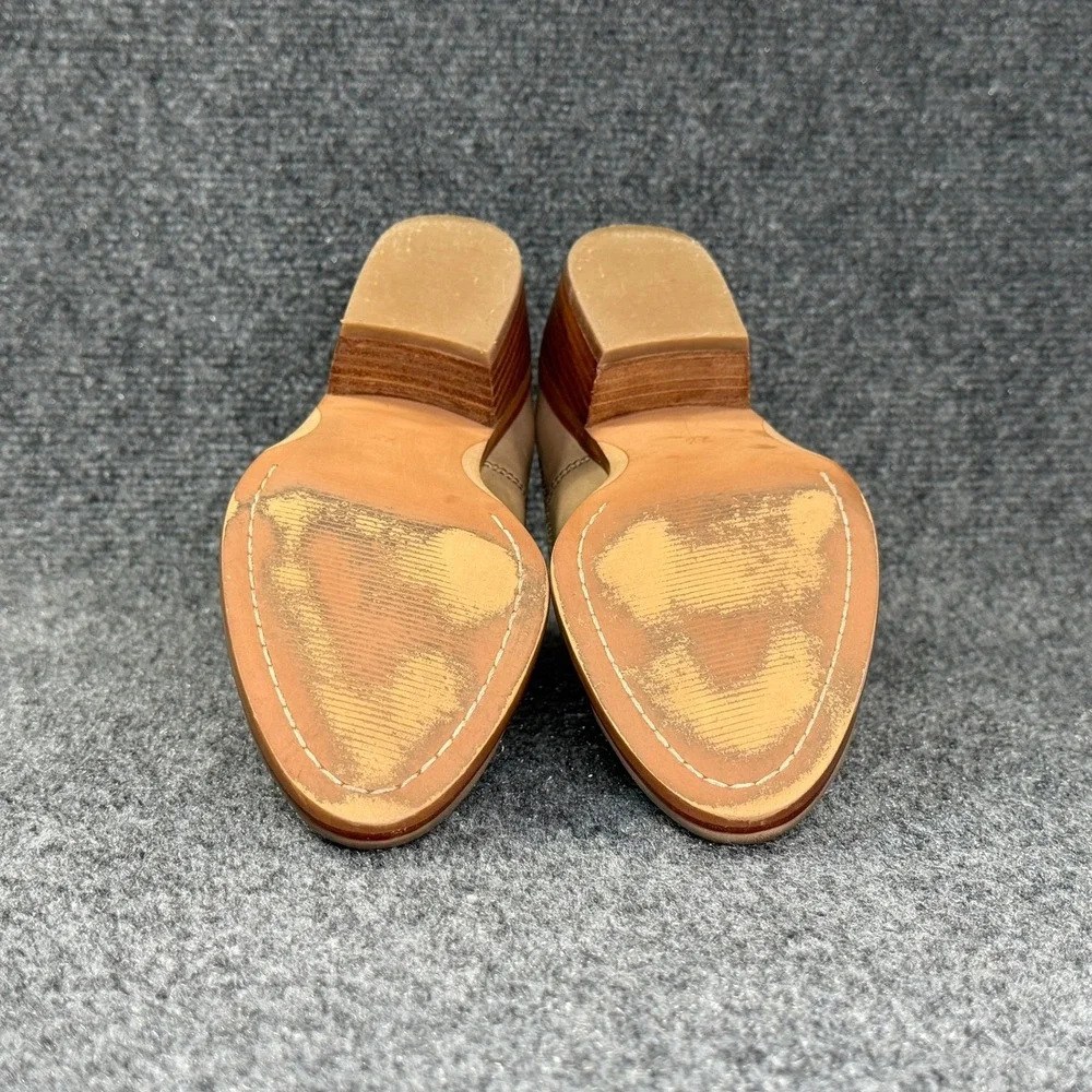 Madewell The Spencer Chelsea Ankle Boots Women's 7.5 Beige Brown Leather Slip On